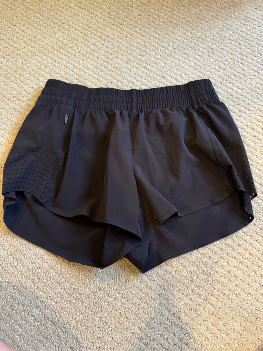 Athleta Black Layered Running Shorts